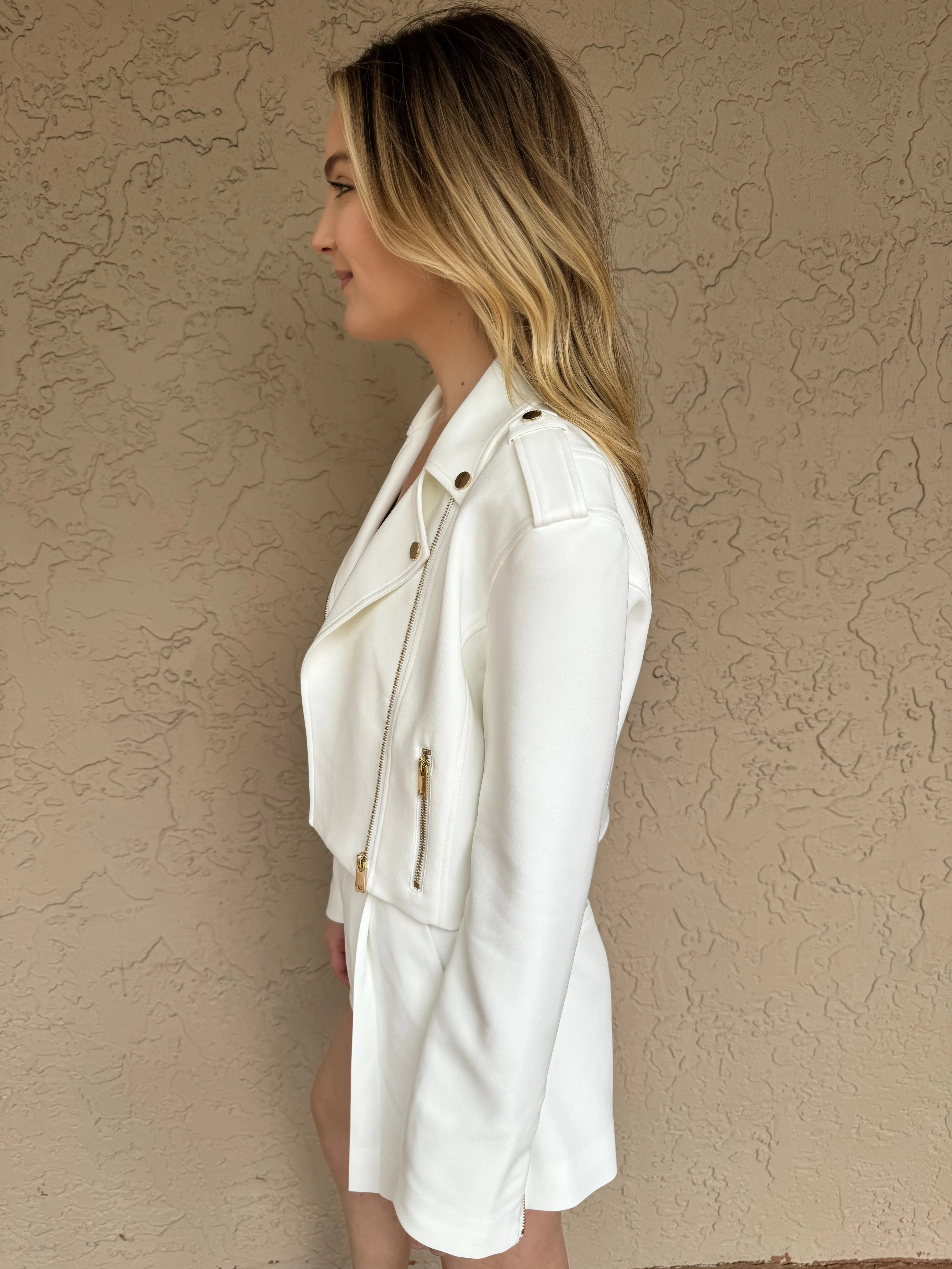 Cosita Crepe Moto Jacket