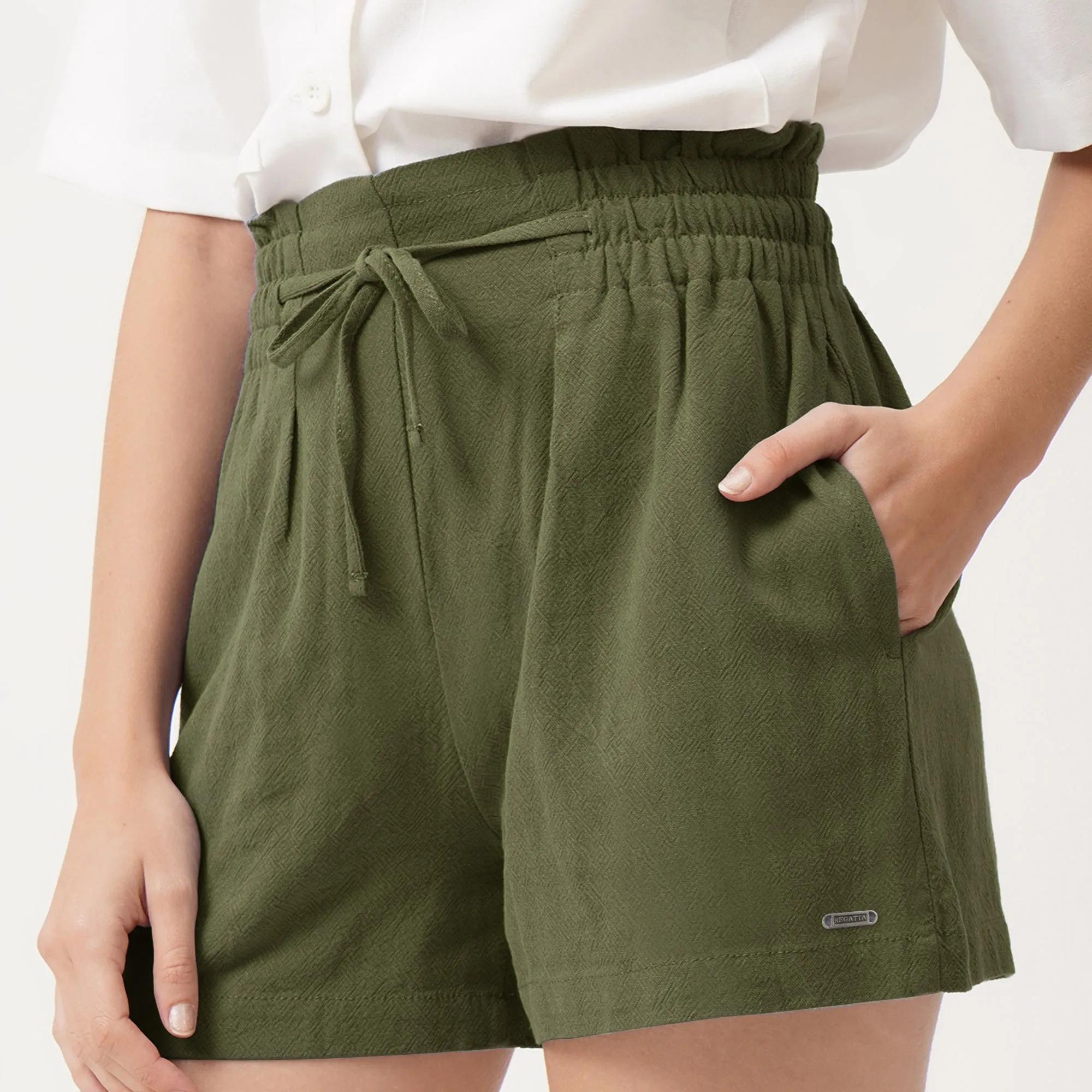 Drawstring Paperbag Shorts