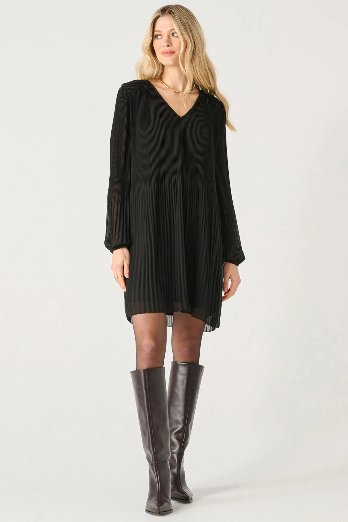Ember Pleated A -Line Dress