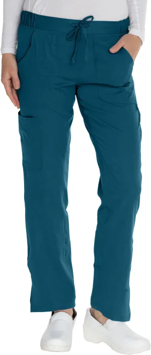 Flat Front Elastic Waist Pant By MediChic XXS-5X / caribbean