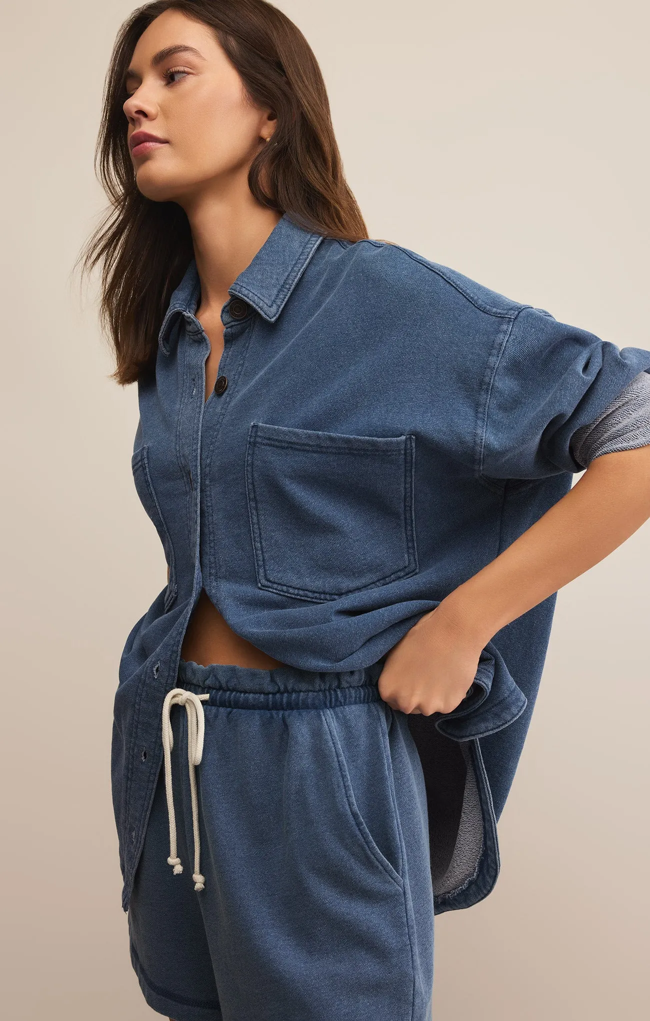 Gael Knit Denim Short