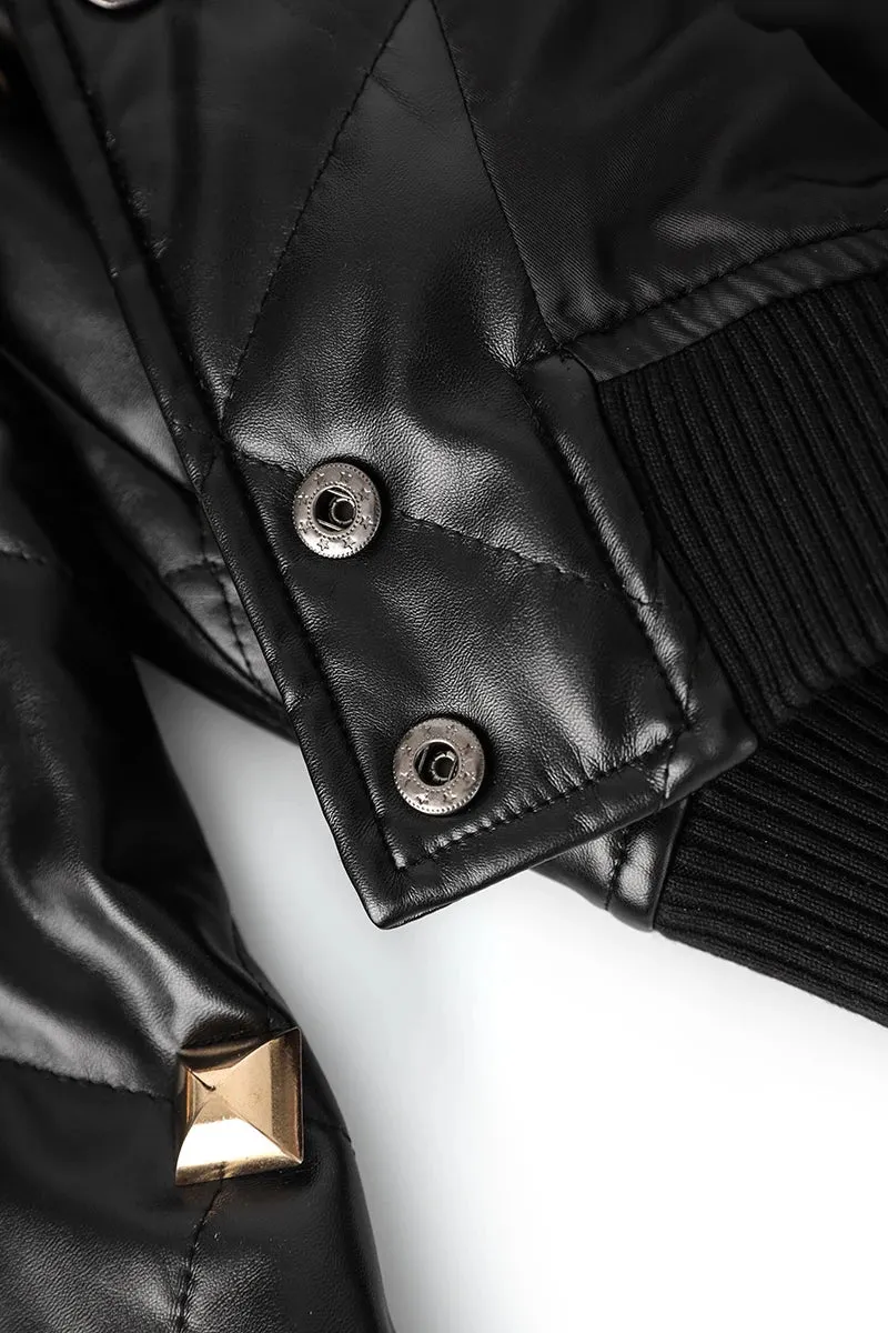 Gold Studded Moto Jacket