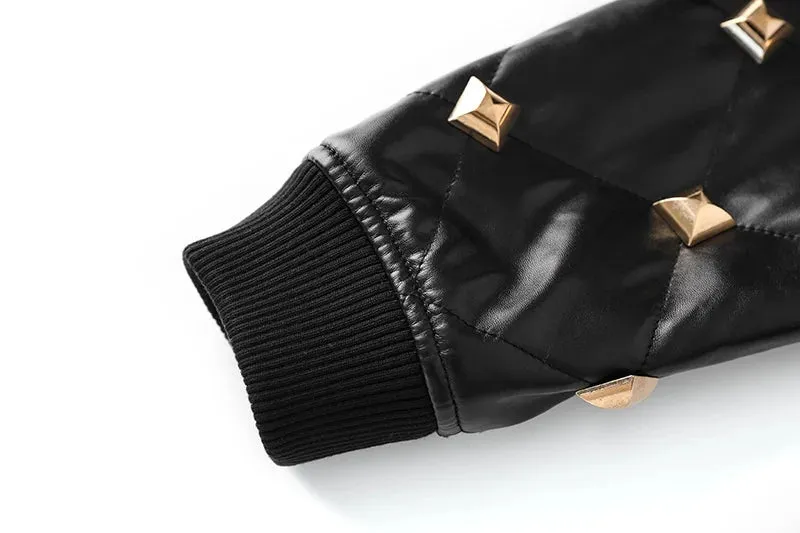 Gold Studded Moto Jacket