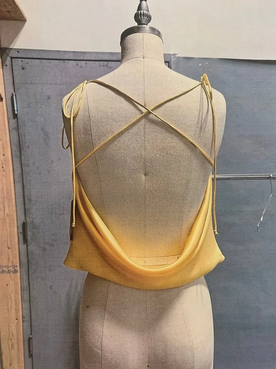 Jacoba Jane Odette Draped Neck Cami (Limoncello)