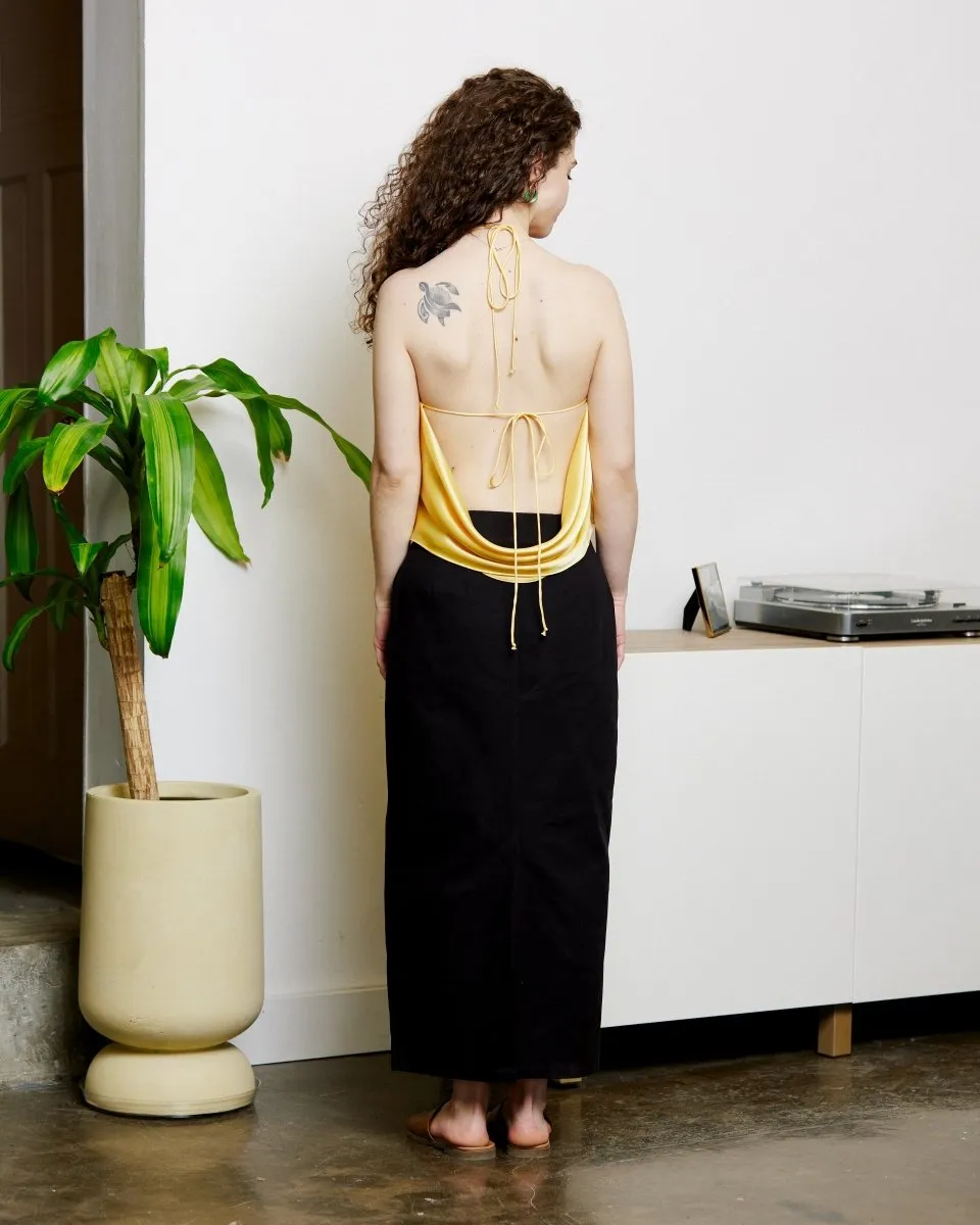 Jacoba Jane Odette Draped Neck Cami (Limoncello)
