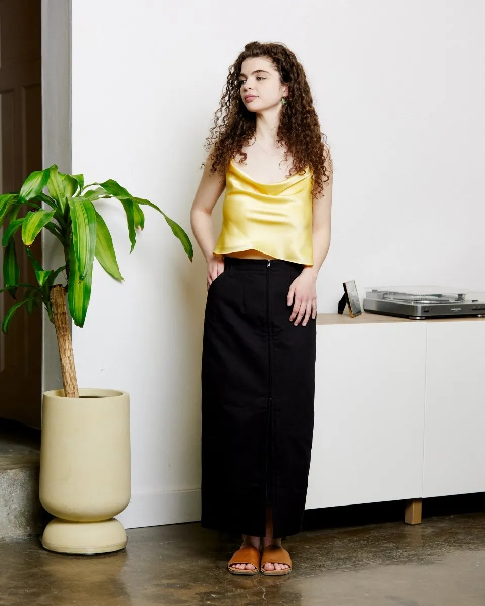 Jacoba Jane Odette Draped Neck Cami (Limoncello)