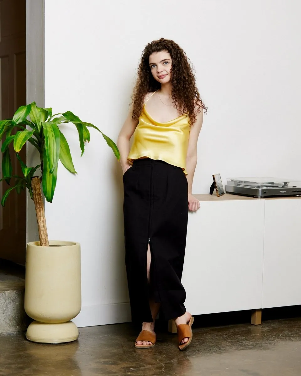 Jacoba Jane Odette Draped Neck Cami (Limoncello)