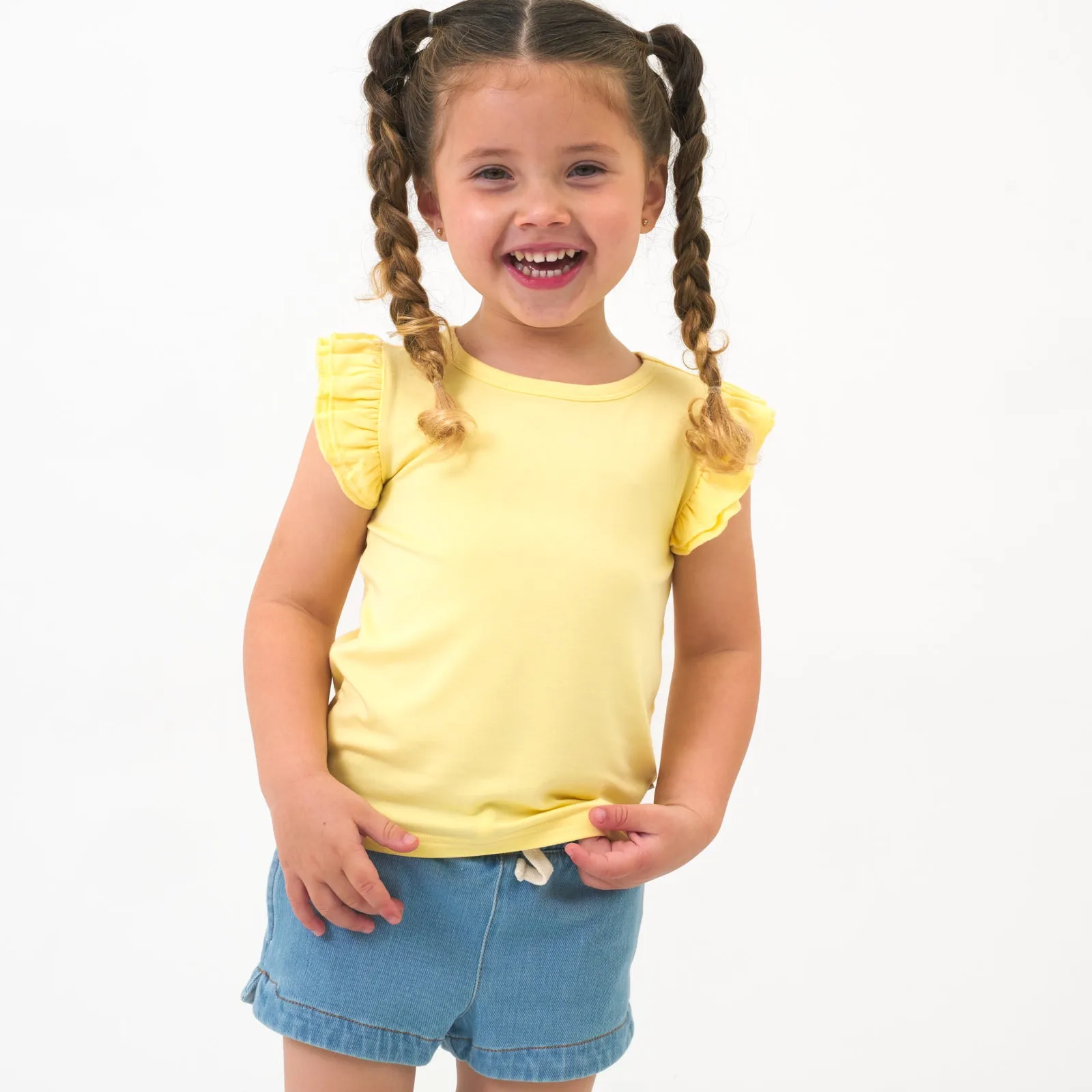 Lemon Twist Flutter Tee