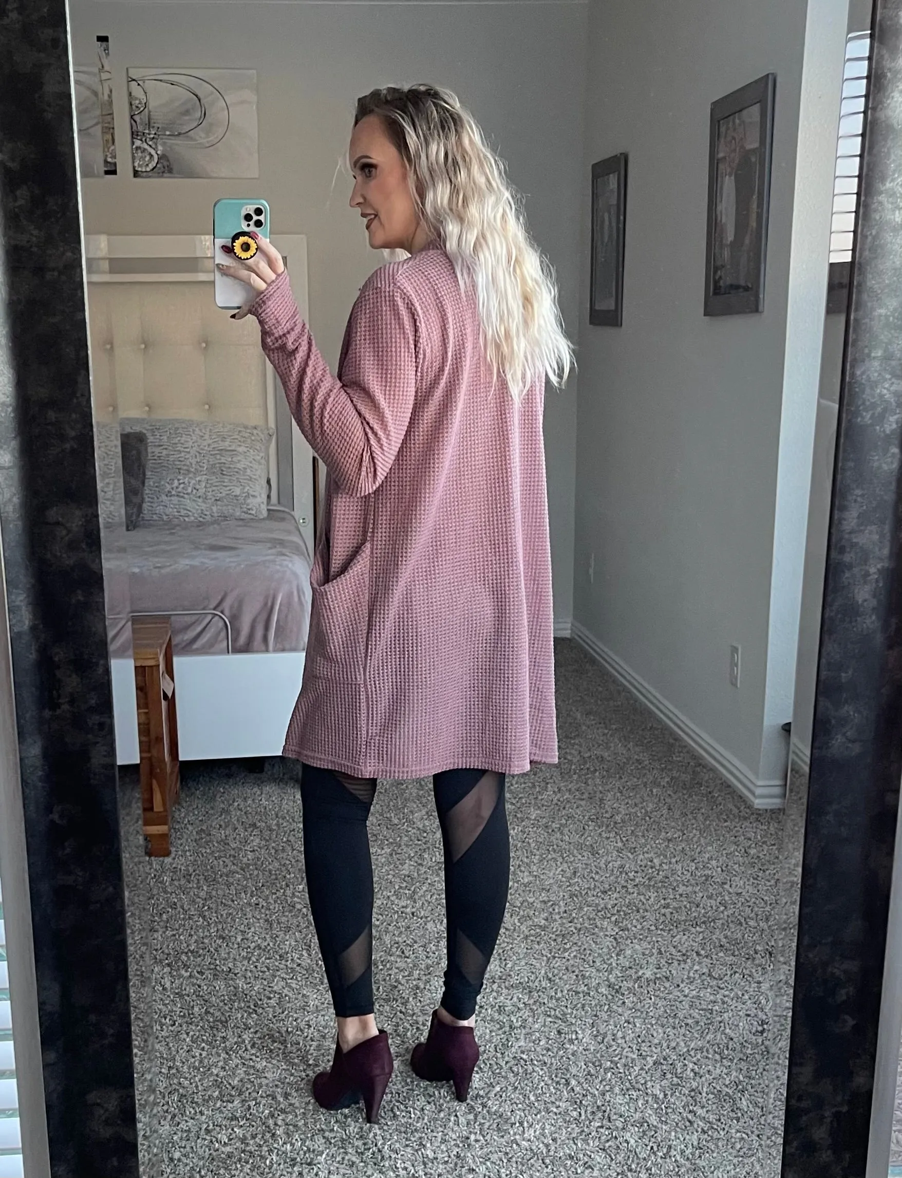 Lola Women's Soft Solid Color Knit Cardigan with Thumbholes