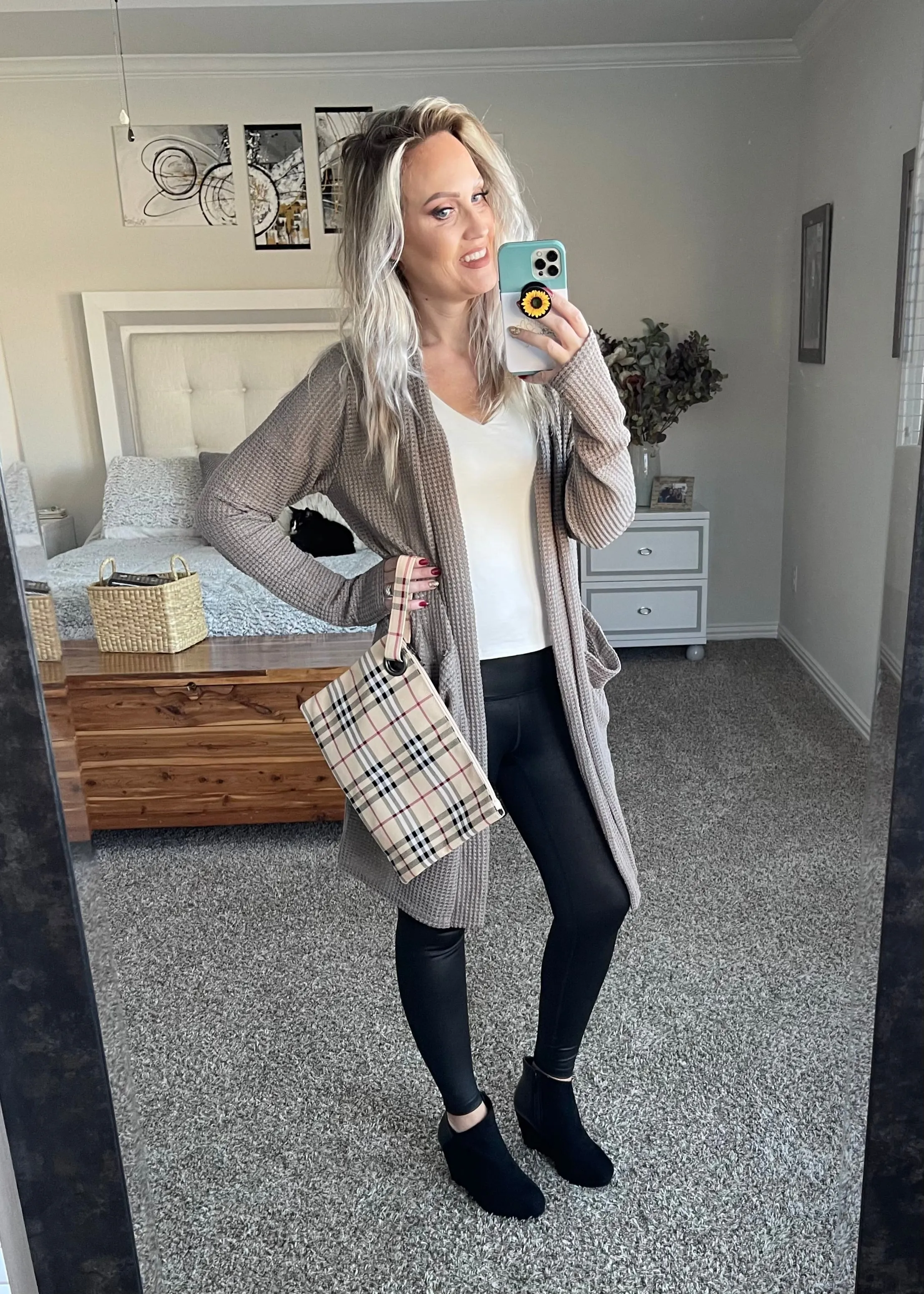 Lola Women's Soft Solid Color Knit Cardigan with Thumbholes