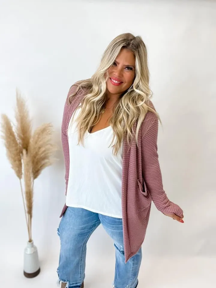 Lola Women's Soft Solid Color Knit Cardigan with Thumbholes