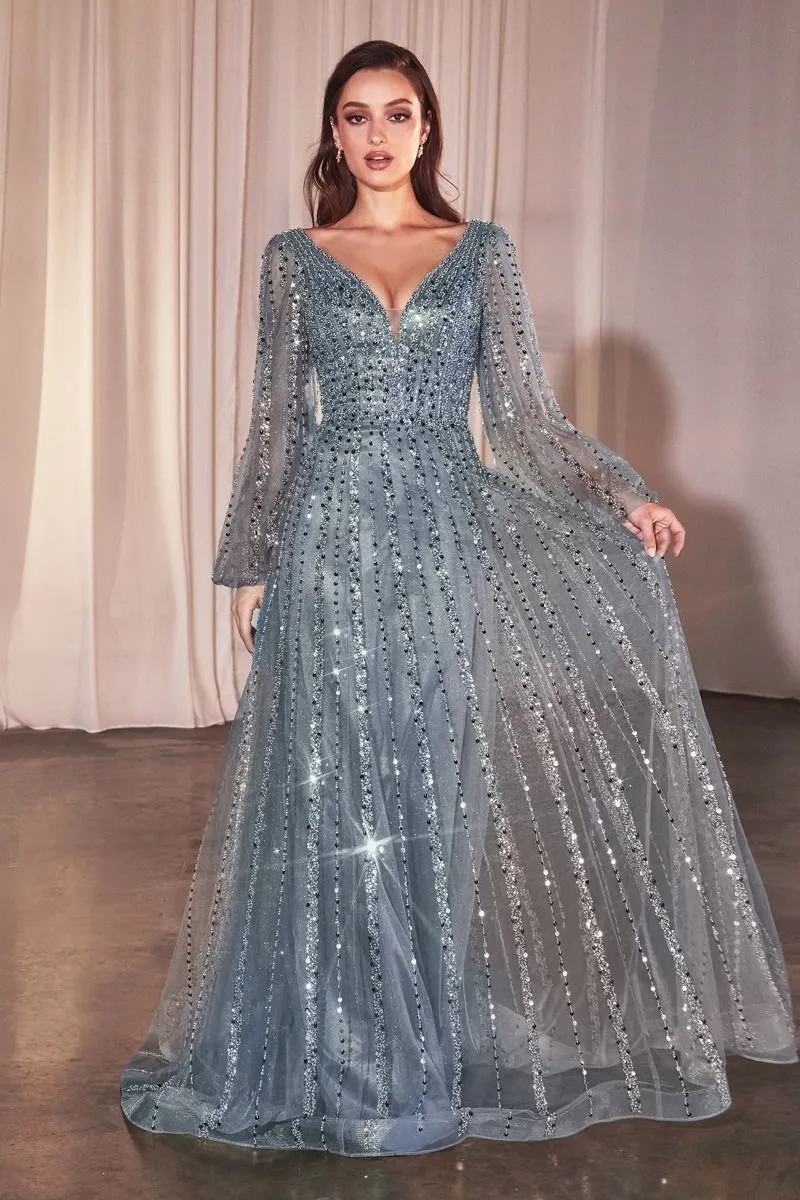 Long Sleeves A-line  Dress La Divine CD0240