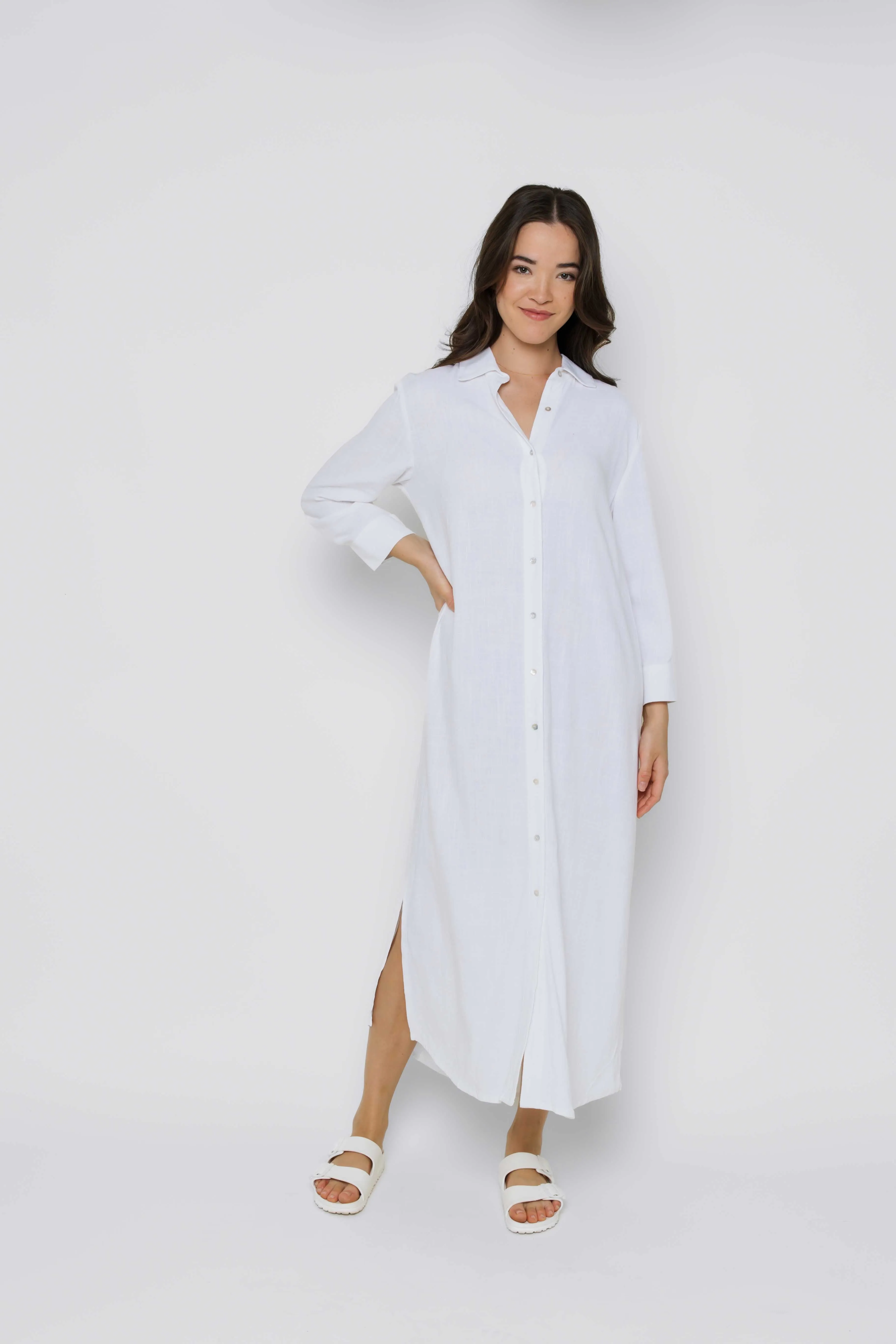Meg-Midi Length Button Up