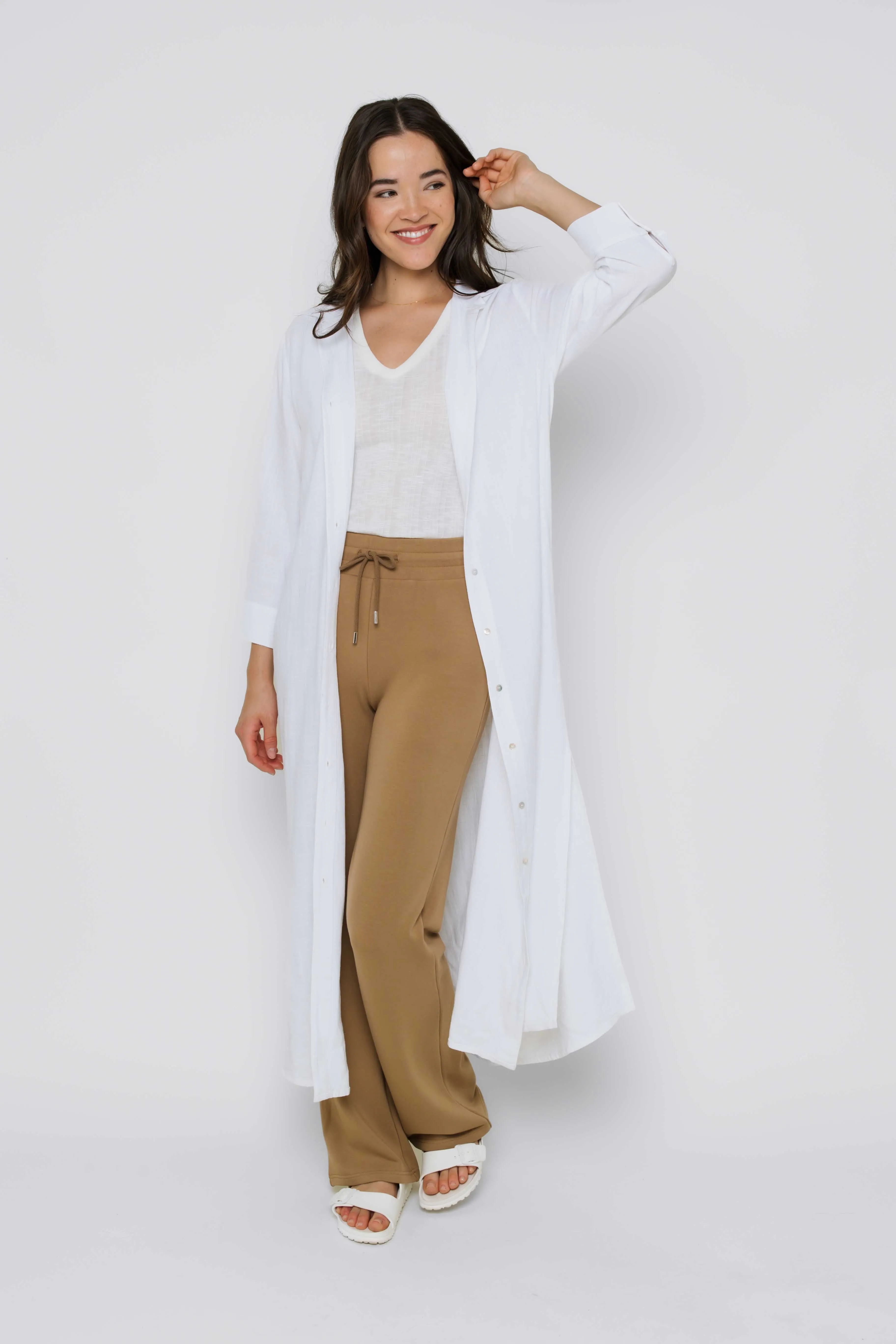 Meg-Midi Length Button Up