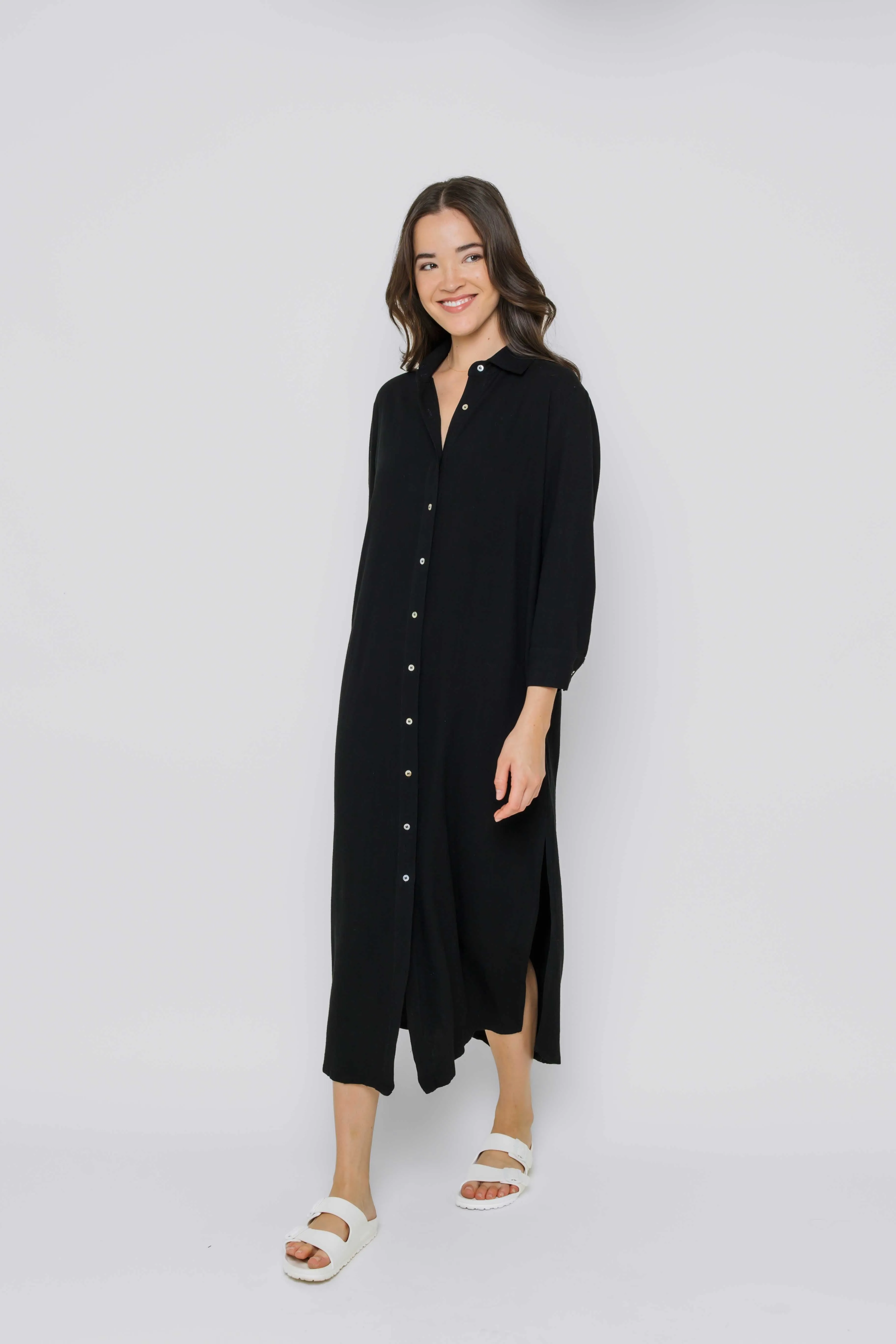 Meg-Midi Length Button Up