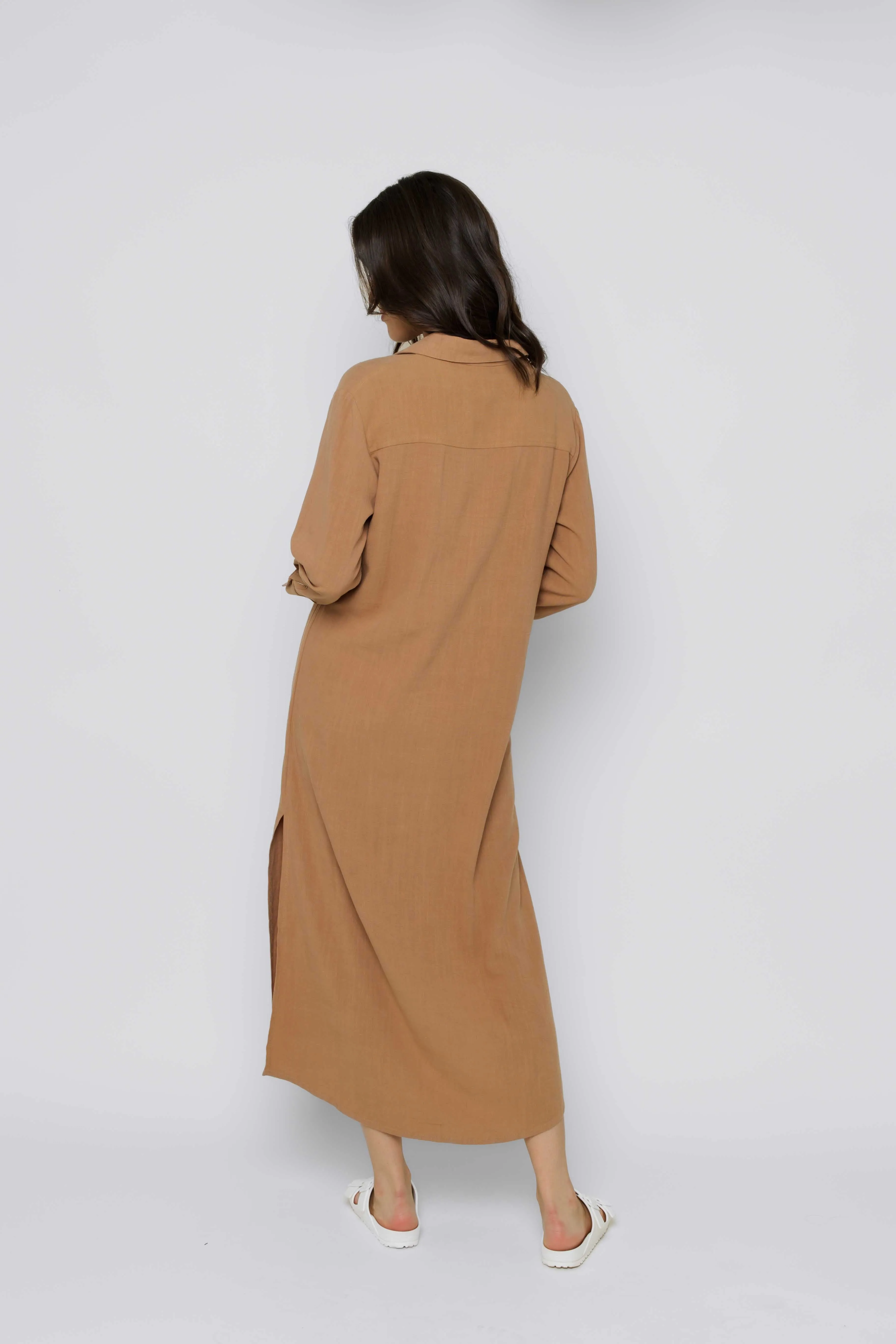 Meg-Midi Length Button Up