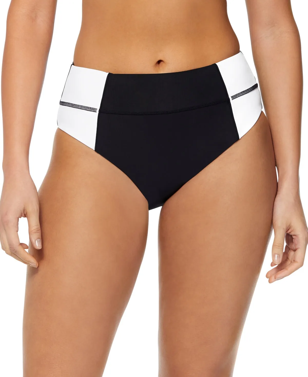 Reebok Colorblock High-Waist Bikini Bottoms