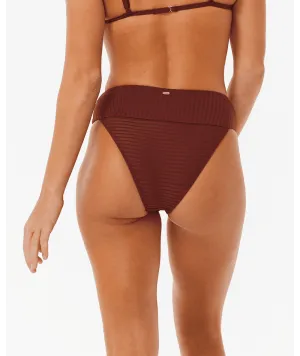 RIP CURL Women's Premium Surf High Cheeky Bikini Bottoms Plum