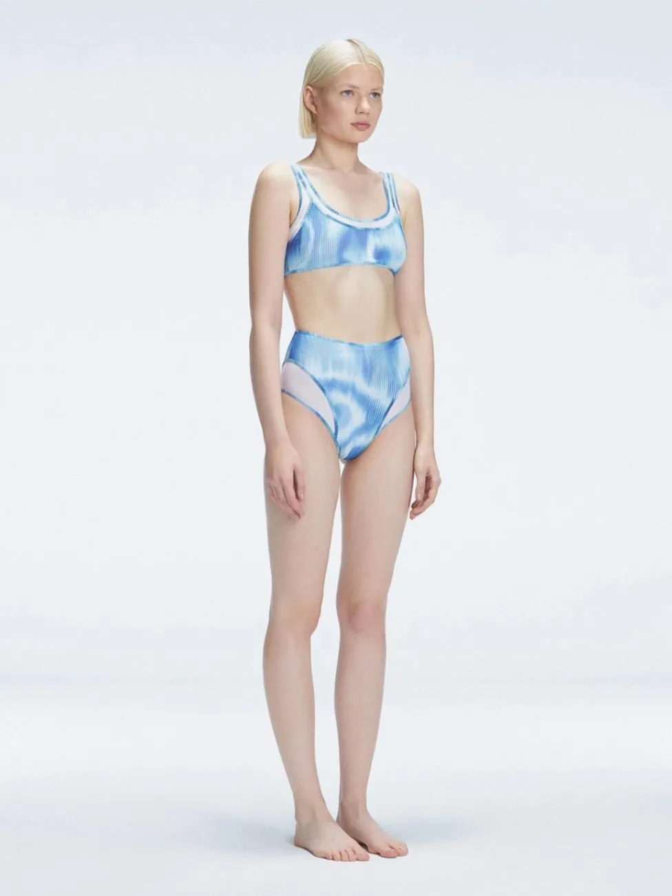Rosalind Blue Optical Bikini Bottom