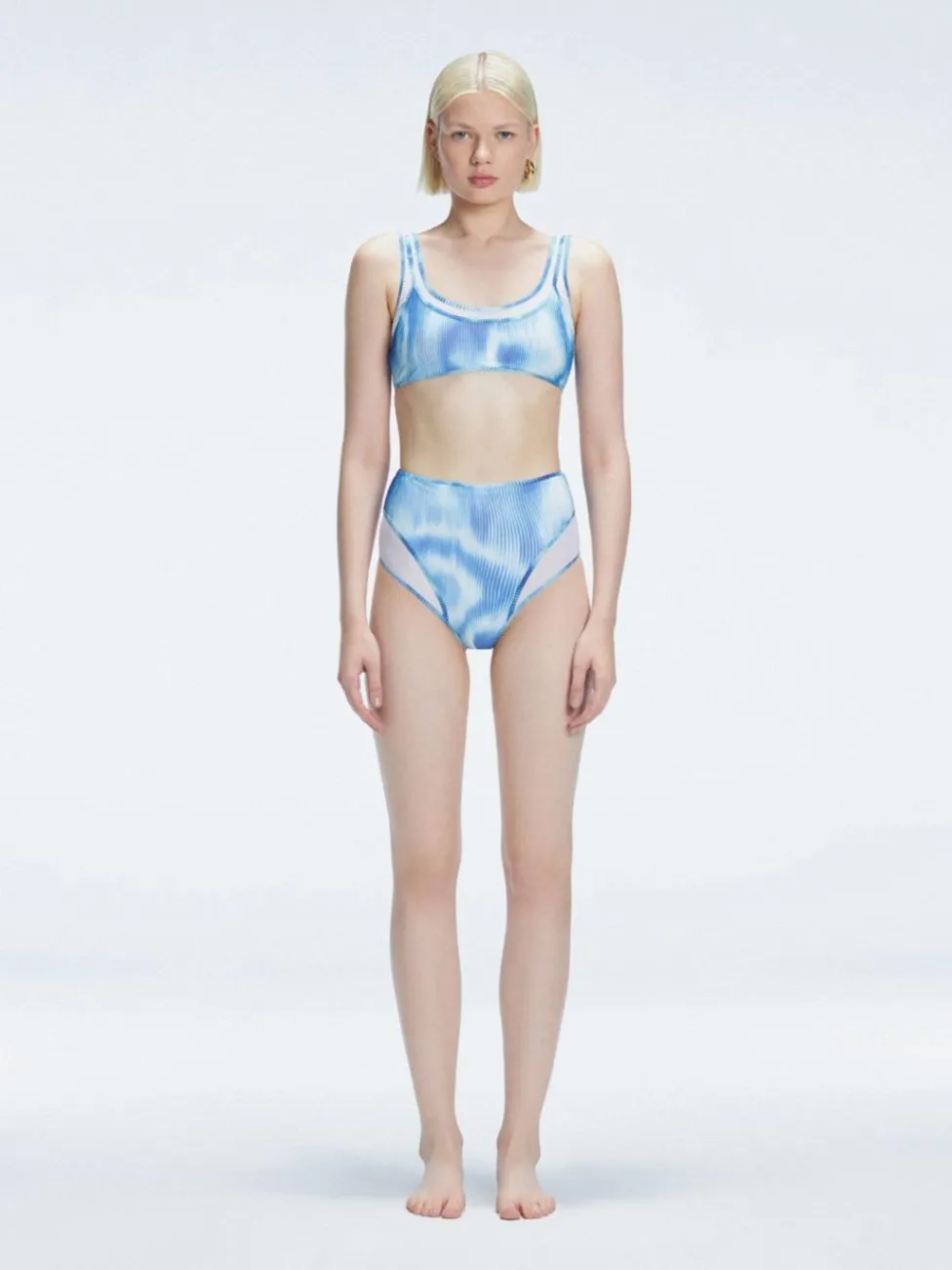 Rosalind Blue Optical Bikini Bottom