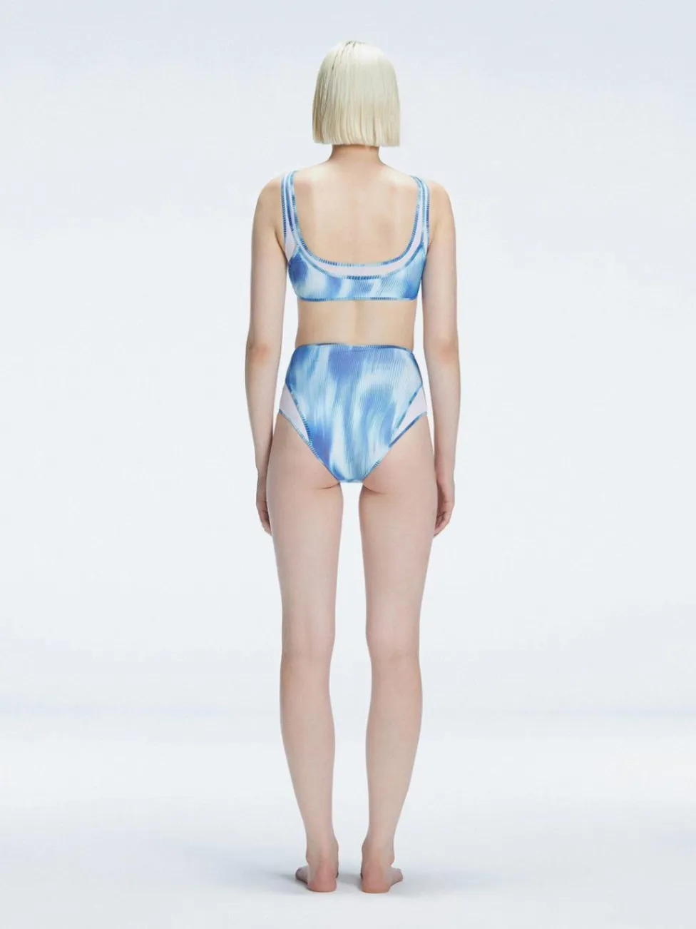 Rosalind Blue Optical Bikini Bottom