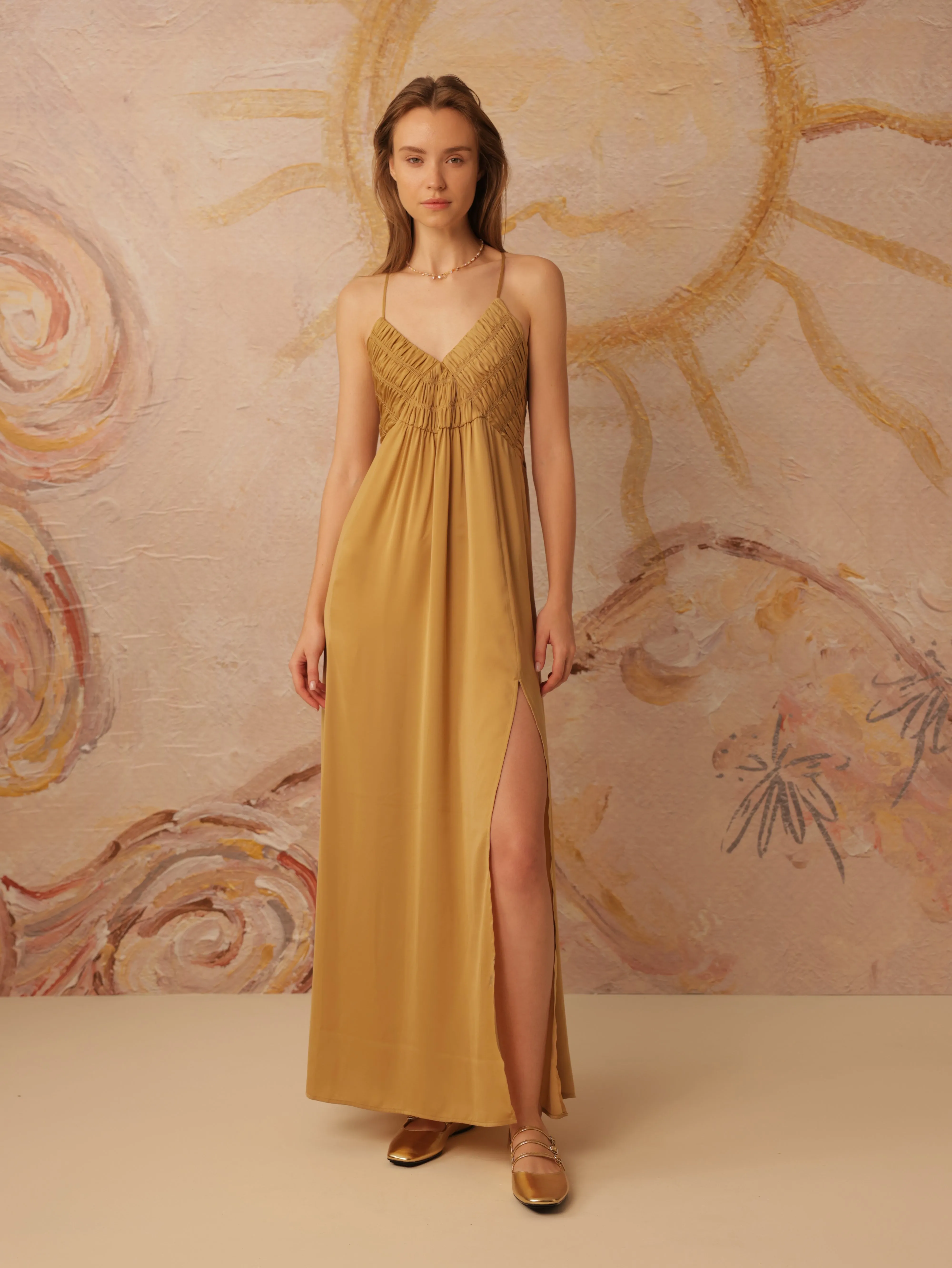 Spaghetti Tank Strap A-line Dress