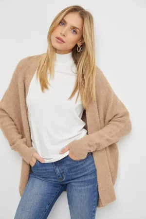 Taupe Ribbed Cardigan