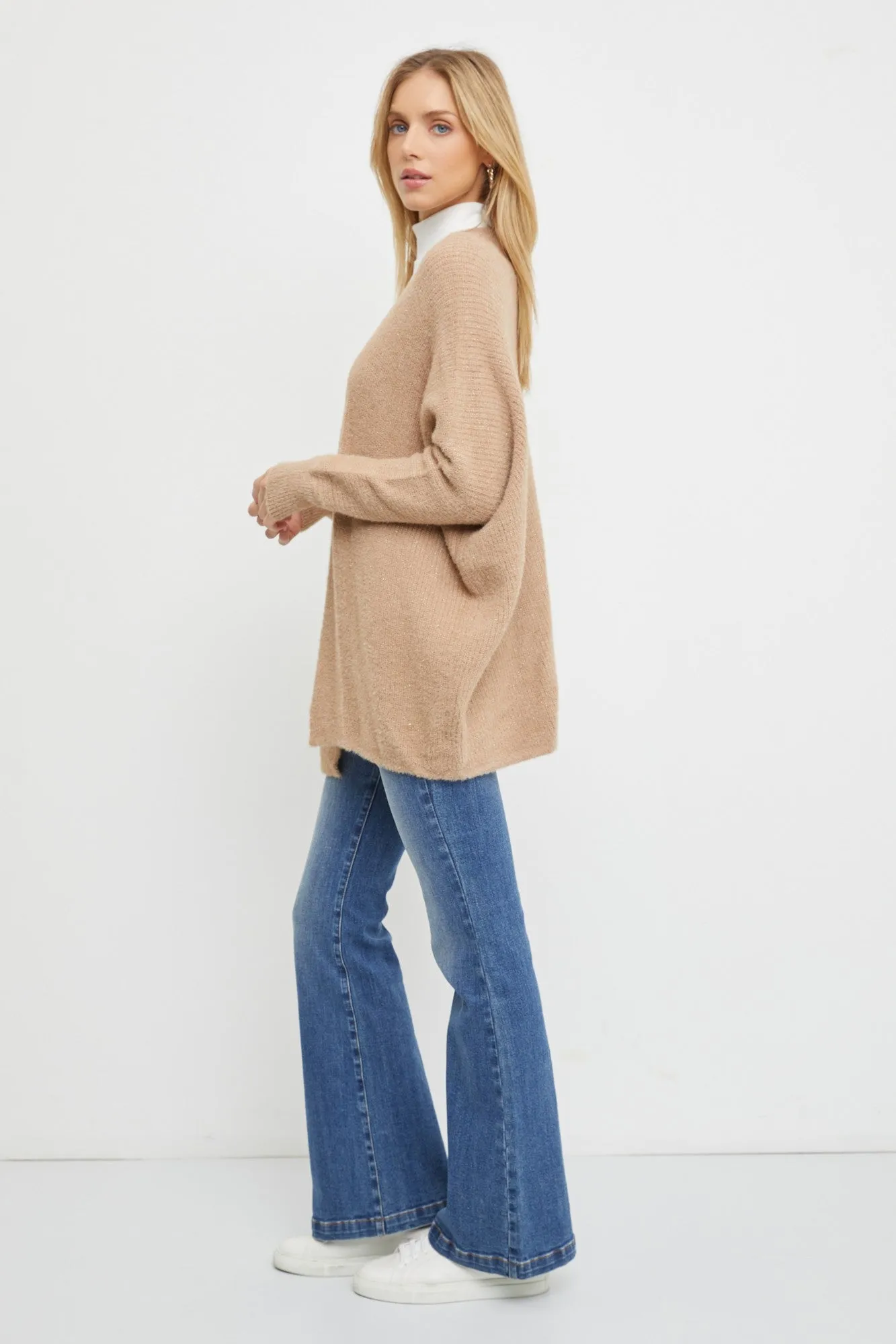 Taupe Ribbed Cardigan