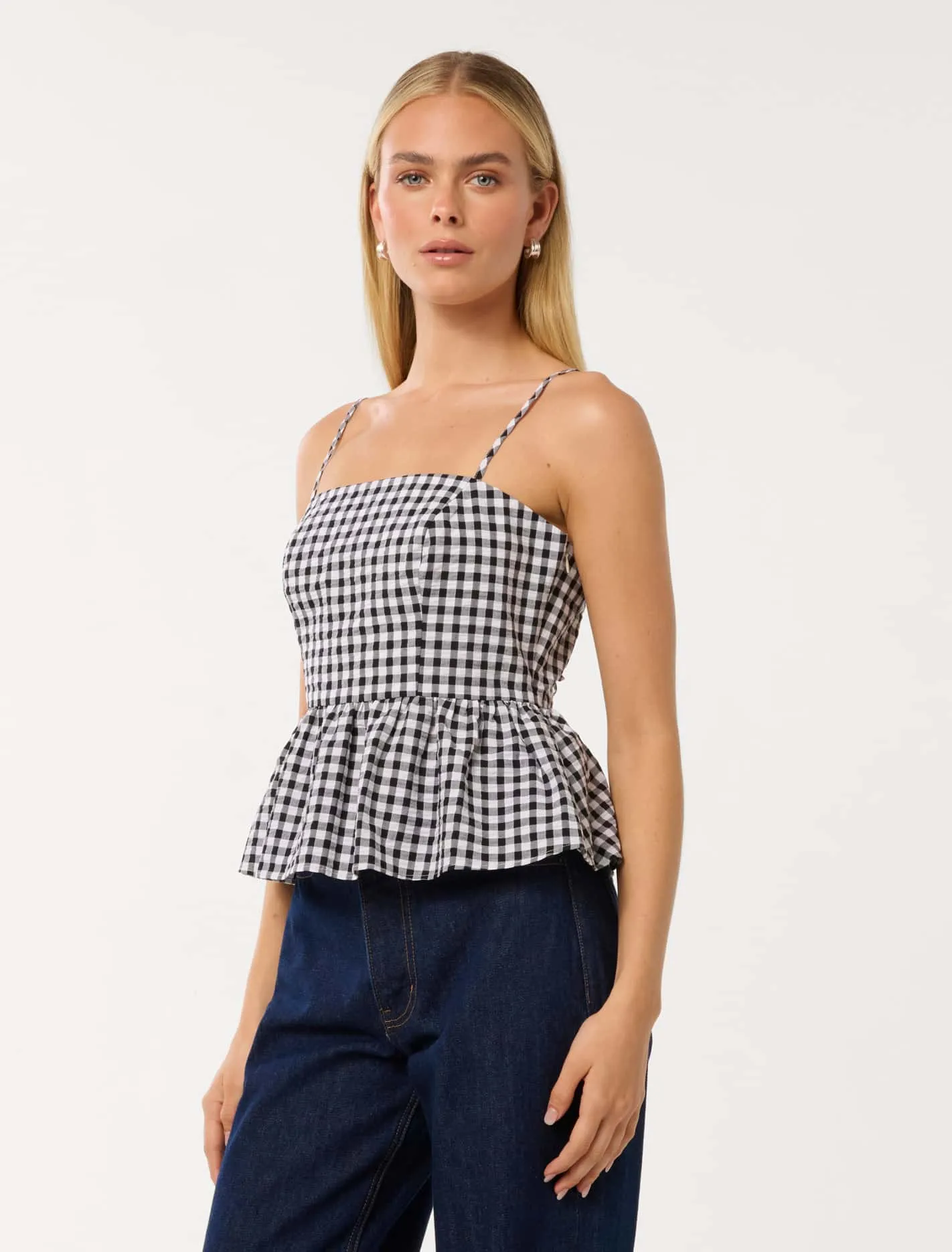 Tayah Tie Back Peplum Top