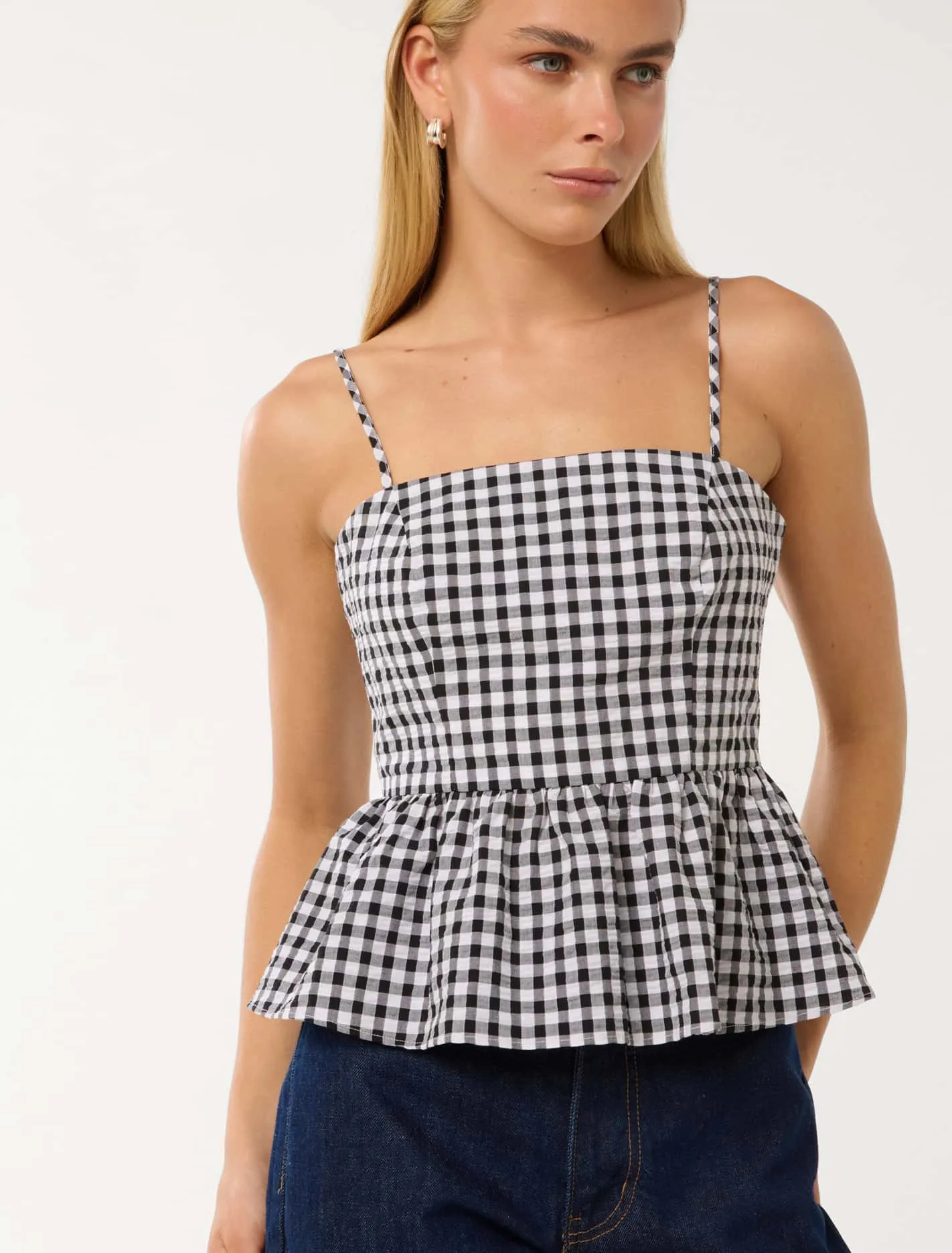 Tayah Tie Back Peplum Top
