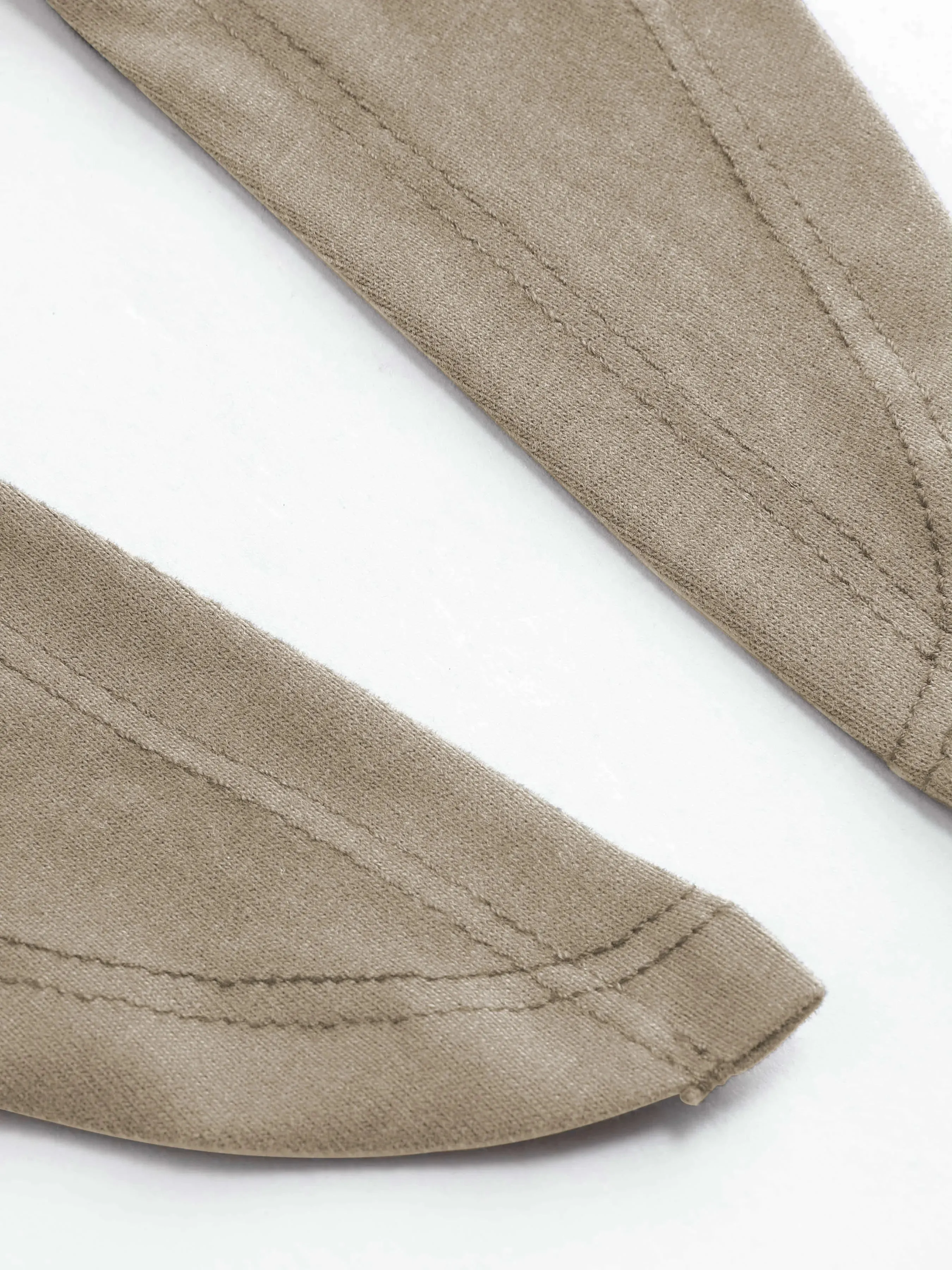 Tummy Knot Twist Cropped Solid Tee