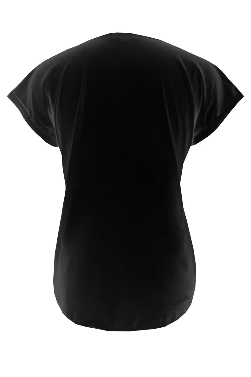 V-Neck Tee by Cafe Latte - Black